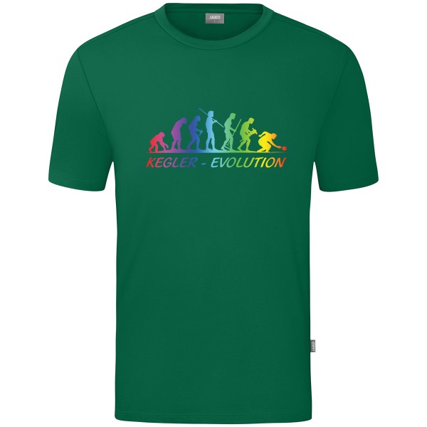 Motiv-T-Shirt "Kegler-Evolution" "Sonderedition" bunt