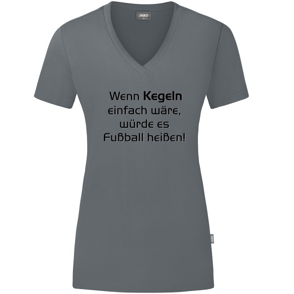 Damen Motiv-T-Shirt "Wenn Kegeln einfach wäre" schwarz