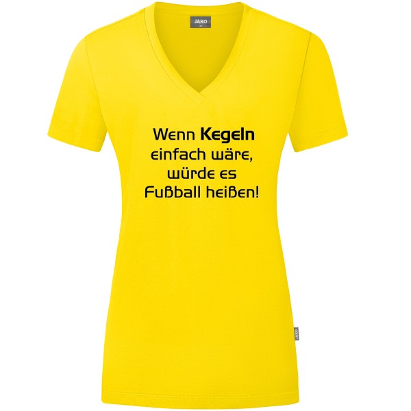 Damen Motiv-T-Shirt "Wenn Kegeln einfach wäre" schwarz