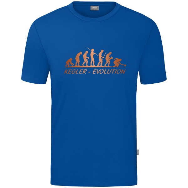 Motiv-T-Shirt "Kegler-Evolution" braun