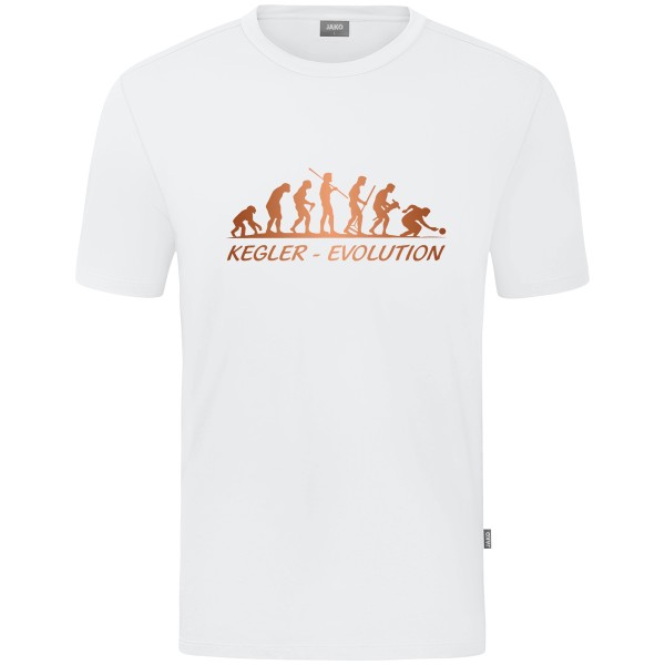 Motiv-T-Shirt "Kegler-Evolution" braun