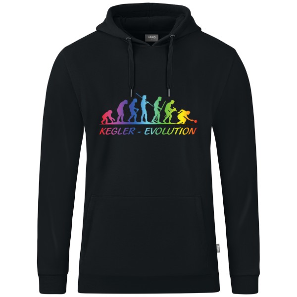 Kids Motiv-Kapuzensweat "Kegler-Evolution" "Sonderedition" bunt