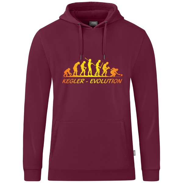 Kids Motiv-Kapuzensweat "Kegler-Evolution" gelb