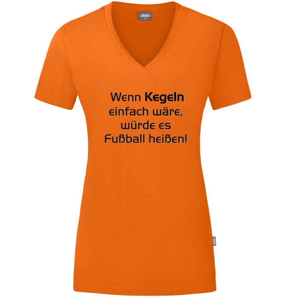 Damen Motiv-T-Shirt "Wenn Kegeln einfach wäre" schwarz