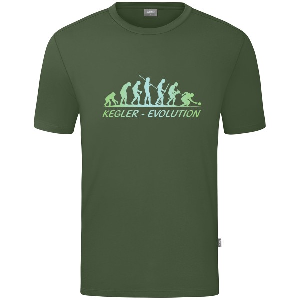 Kids Motiv-T-Shirt "Kegler-Evolution" grün