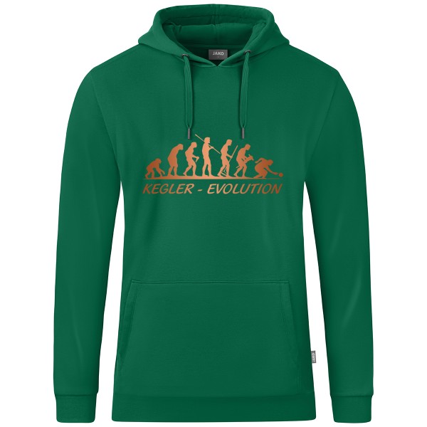 Kids Motiv-Kapuzensweat "Kegler-Evolution" braun
