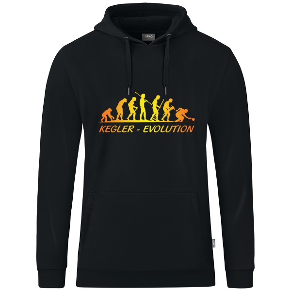 Kids Motiv-Kapuzensweat "Kegler-Evolution" gelb