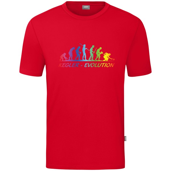 Motiv-T-Shirt "Kegler-Evolution" "Sonderedition" bunt