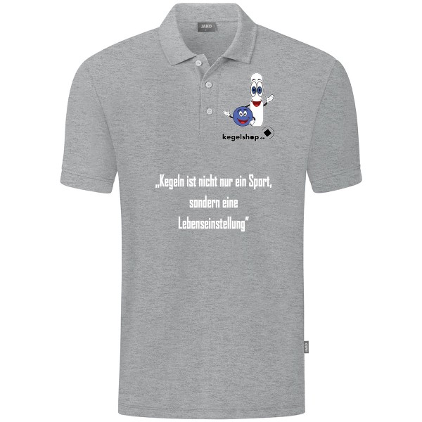 WKV Polo Organic hellgrau meliert