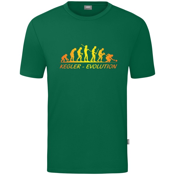 Kids Motiv-T-Shirt "Kegler-Evolution" gelb