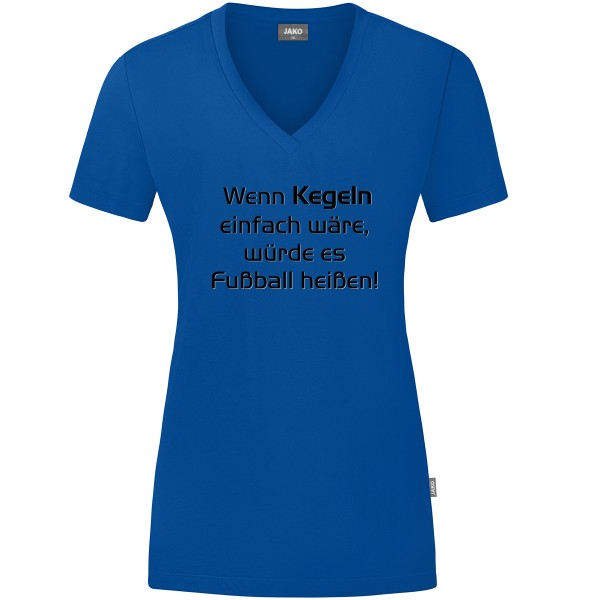 Damen Motiv-T-Shirt "Wenn Kegeln einfach wäre" schwarz