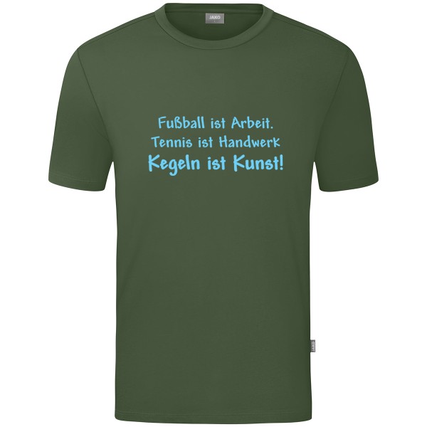 Kids Motiv-T-Shirt "Kegeln ist Kunst" blau