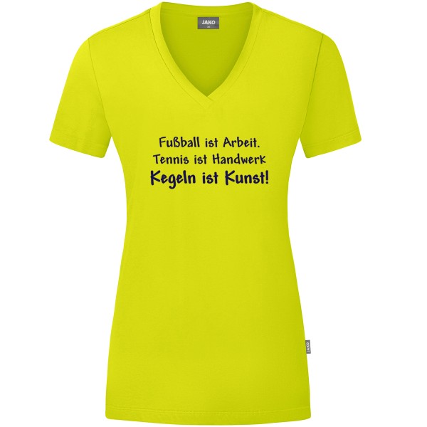 Damen Motiv-T-Shirt "Kegeln ist Kunst" marine