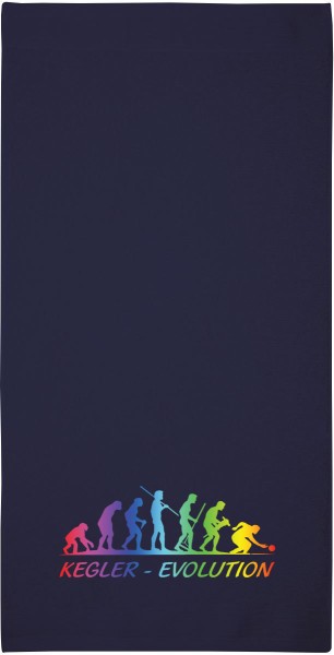 Motiv-Handtuch "Kegler-Evolution" 50x100cm (Druck: bunt)