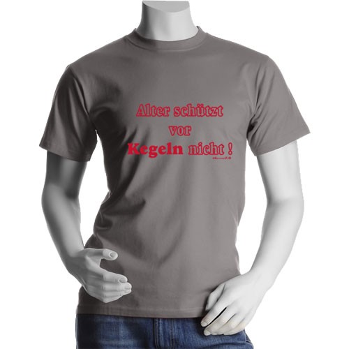 Fun-T-Shirt "Alter schützt vor Kegeln nicht!" *Sonderpreis*