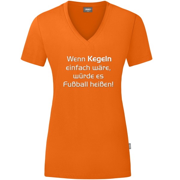 Damen Motiv-T-Shirt "Wenn Kegeln einfach wäre" weiß