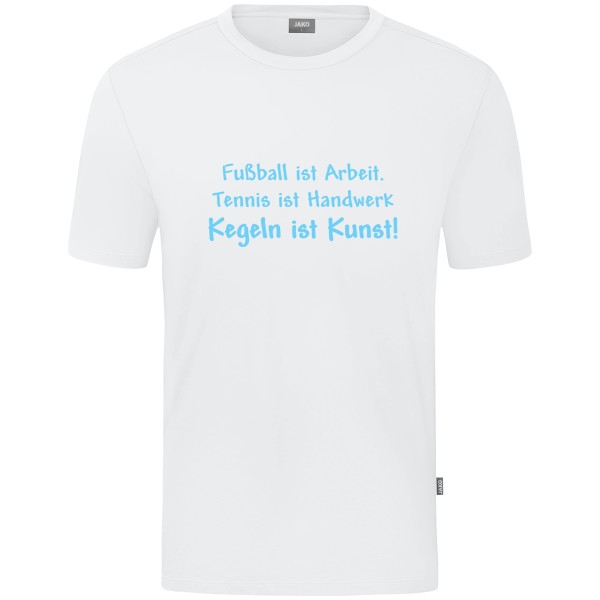 Kids Motiv-T-Shirt "Kegeln ist Kunst" blau
