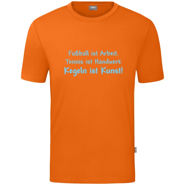 Kids Motiv-T-Shirt "Kegeln ist Kunst" blau