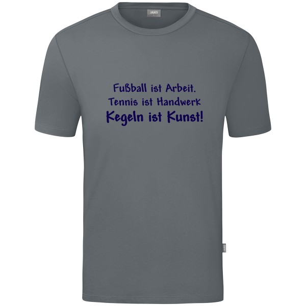 Motiv-T-Shirt "Kegeln ist Kunst" marine