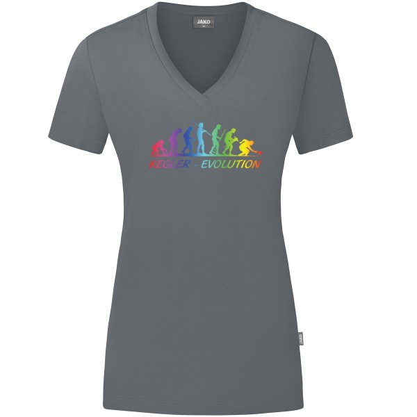 Damen Motiv-T-Shirt "Kegler-Evolution" "Sonderedition" bunt