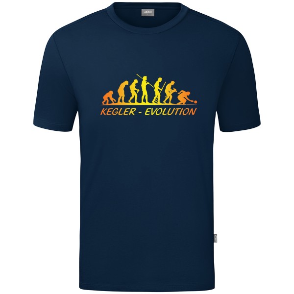 Kids Motiv-T-Shirt "Kegler-Evolution" gelb