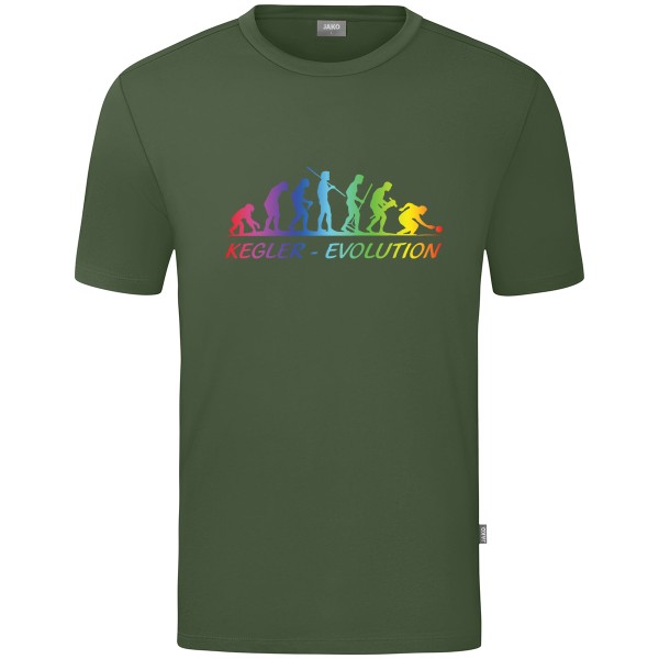 Motiv-T-Shirt "Kegler-Evolution" "Sonderedition" bunt