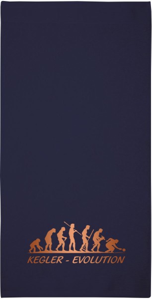 Motiv-Handtuch "Kegler-Evolution" (50x100cm) braun