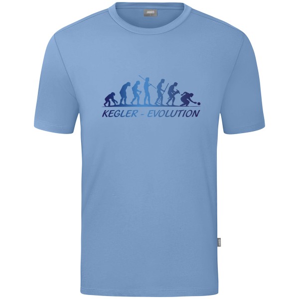 Kids Motiv-T-Shirt "Kegler-Evolution" blau