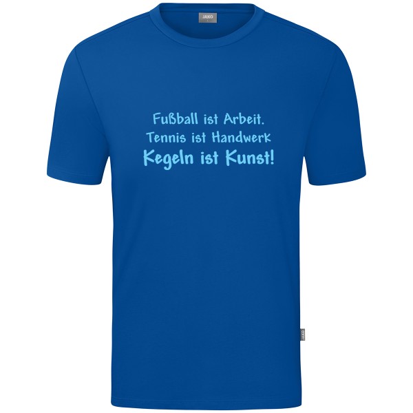 Kids Motiv-T-Shirt "Kegeln ist Kunst" blau