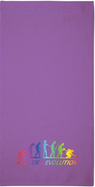 Motiv-Handtuch "Kegler-Evolution" (50x100cm) bunt