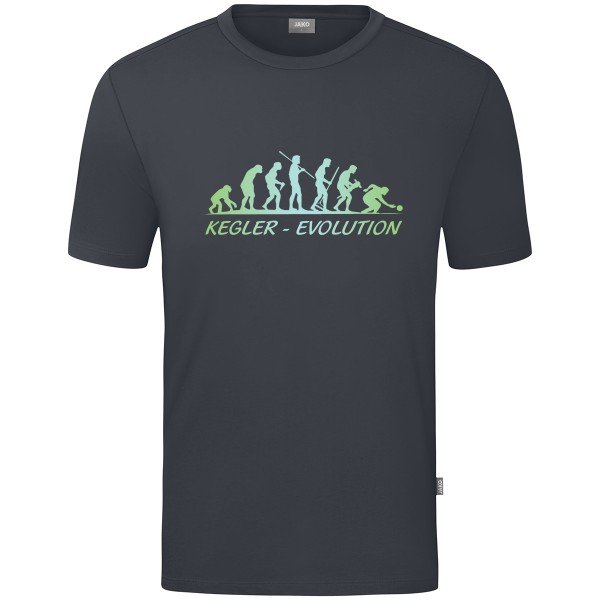 Kids Motiv-T-Shirt "Kegler-Evolution" grün