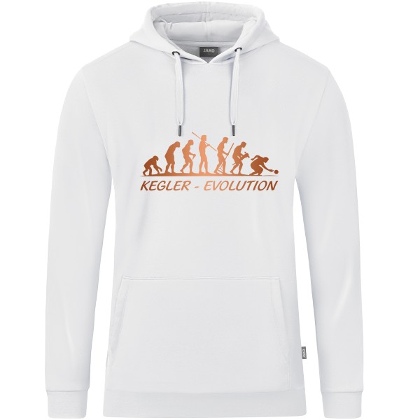 Motiv-Kapuzensweat "Kegler-Evolution" braun