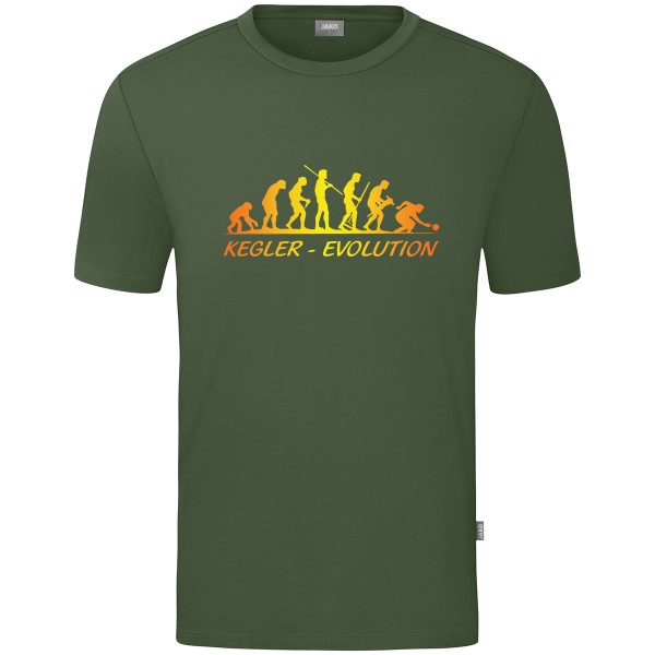 Kids Motiv-T-Shirt "Kegler-Evolution" gelb