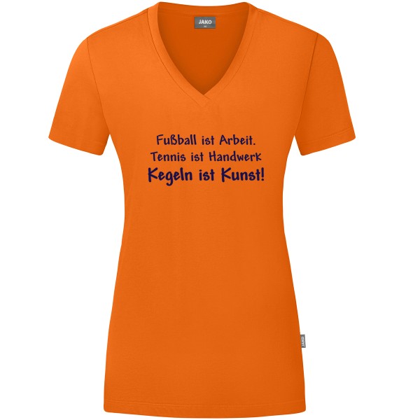 Damen Motiv-T-Shirt "Kegeln ist Kunst" marine