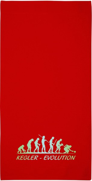 Motiv-Handtuch "Kegler-Evolution" (50x100cm) grün