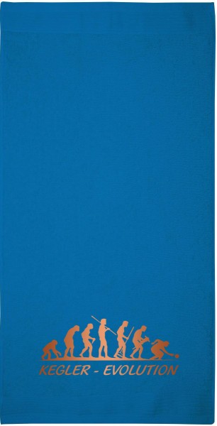 Motiv-Handtuch "Kegler-Evolution" (50x100cm) braun