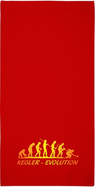Motiv-Handtuch "Kegler-Evolution" (50x100cm) gelb