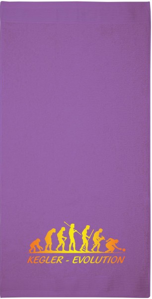 Motiv-Handtuch "Kegler-Evolution" (50x100cm) gelb