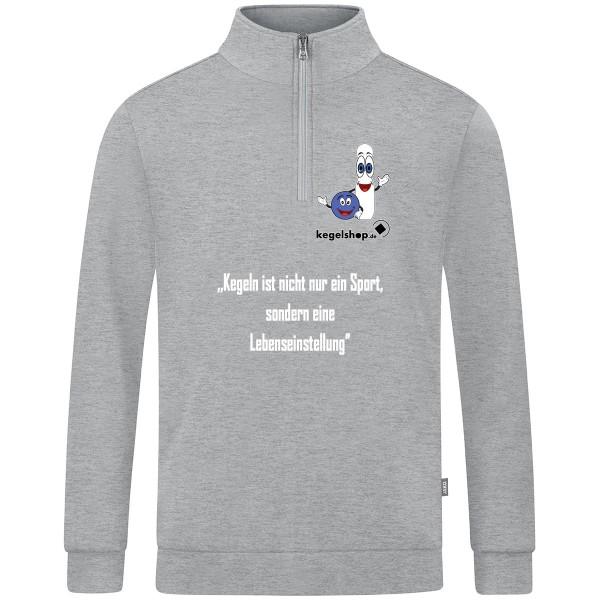 WKV Ziptop Organic hellgrau meliert