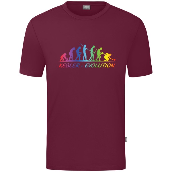 Motiv-T-Shirt "Kegler-Evolution" "Sonderedition" bunt