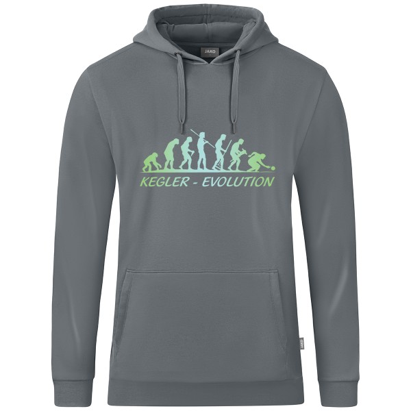 Kids Motiv-Kapuzensweat "Kegler-Evolution" grün