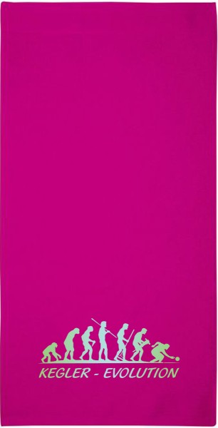 Motiv-Handtuch "Kegler-Evolution" (50x100cm) grün
