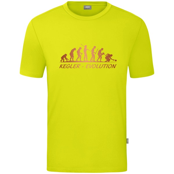 Motiv-T-Shirt "Kegler-Evolution" braun