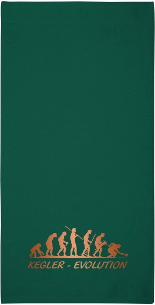 Motiv-Handtuch "Kegler-Evolution" (50x100cm) braun
