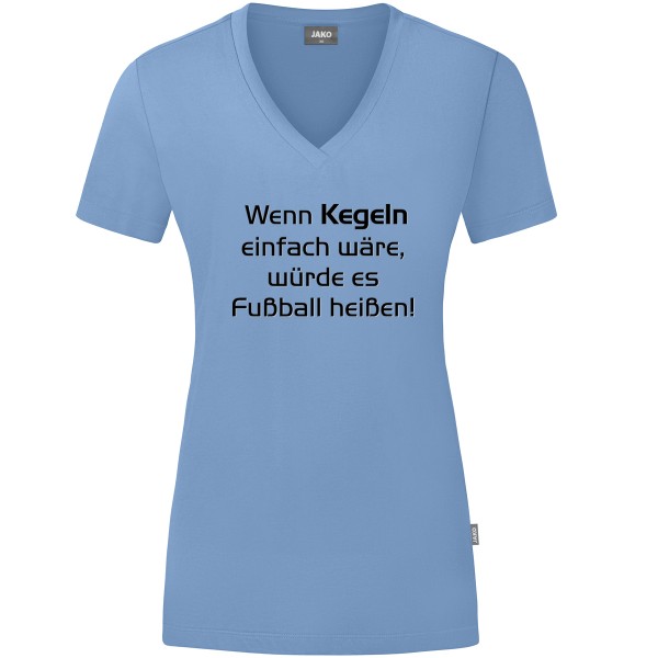 Damen Motiv-T-Shirt "Wenn Kegeln einfach wäre" schwarz