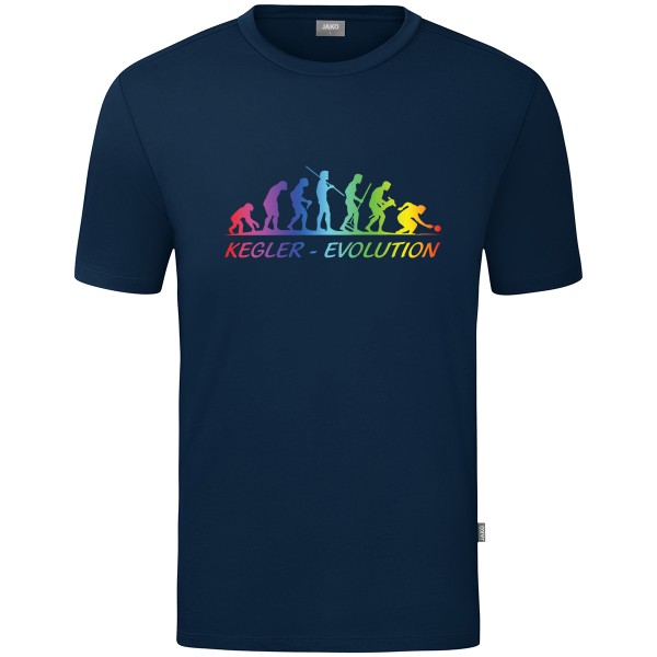 Motiv-T-Shirt "Kegler-Evolution" "Sonderedition" bunt