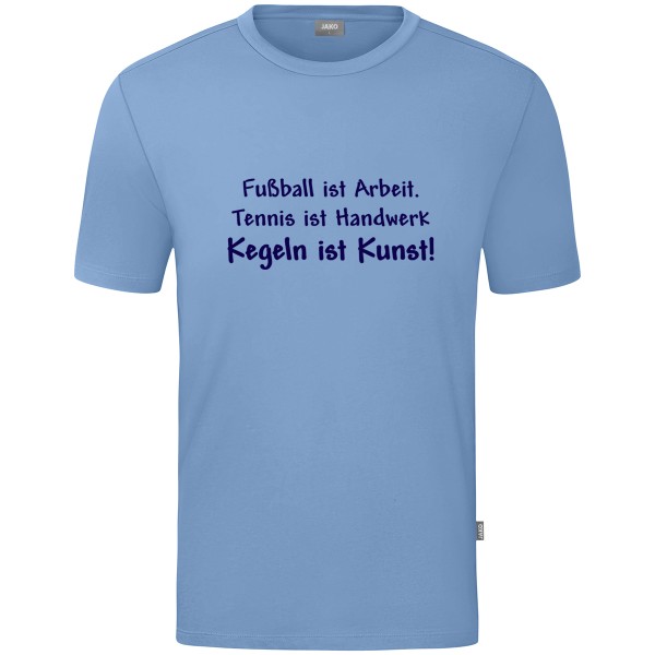 Motiv-T-Shirt "Kegeln ist Kunst" marine