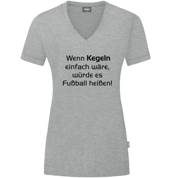 Damen Motiv-T-Shirt "Wenn Kegeln einfach wäre" schwarz