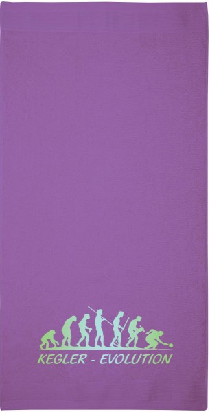 Motiv-Gästehandtuch "Kegler-Evolution" (30x50cm) grün
