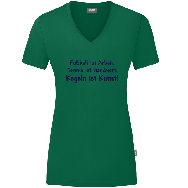 Damen Motiv-T-Shirt "Kegeln ist Kunst" marine